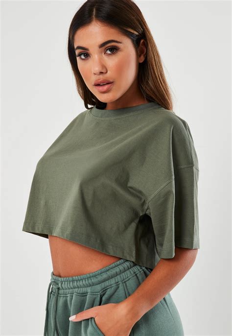 women's cropped oversized t shirt